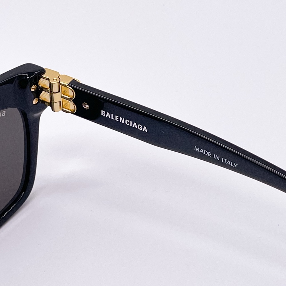NEW BALENCIAGA BB0132S 001 BLACK CAT EYE SUNGLASSES - Picture 10 of 12